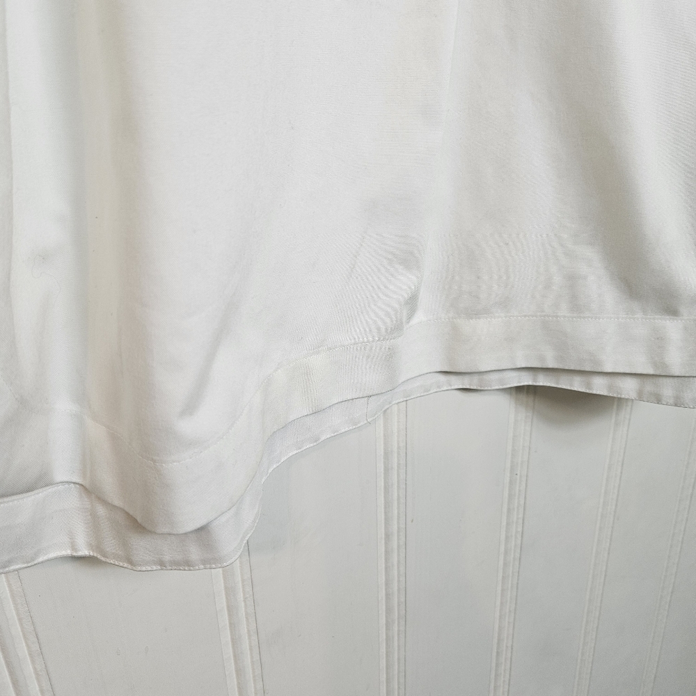 Foxcroft Top Womens Size 14 White Heritage Non-Iron Oxford Tunic Relaxed Shirt - Picture 13 of 15